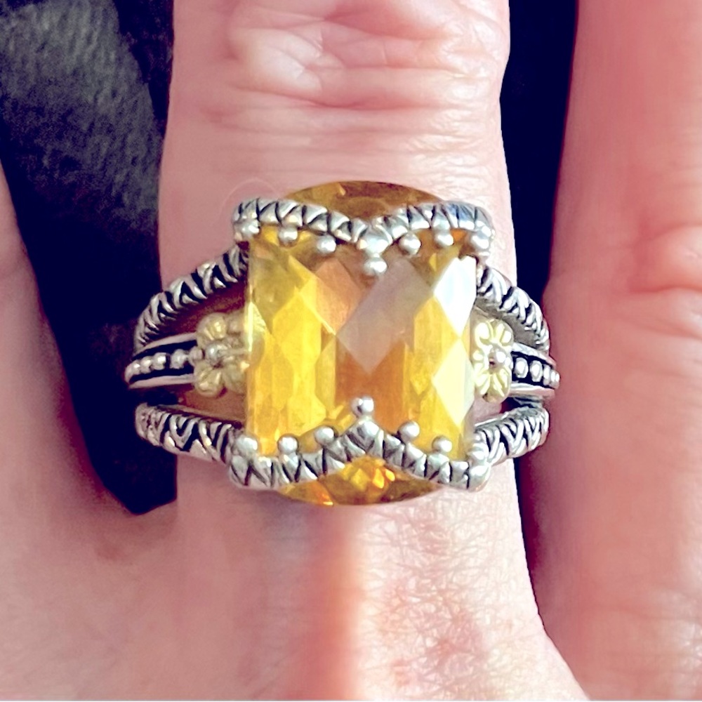 RARE Barbara Bixby Citrine Faceted ring